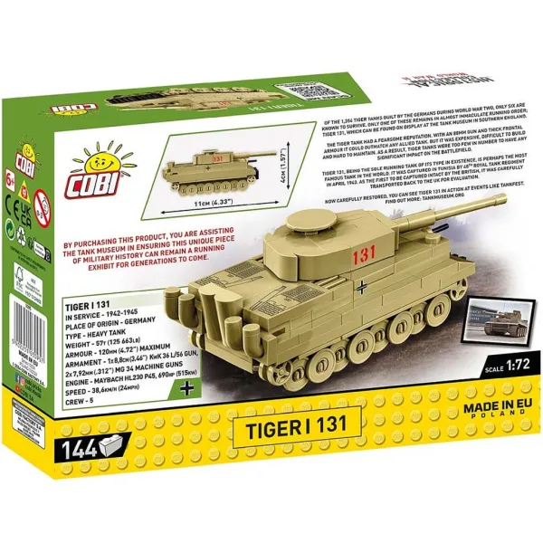 COBI: Tiger I 131 tank stavebnica (3095) obrázok 4