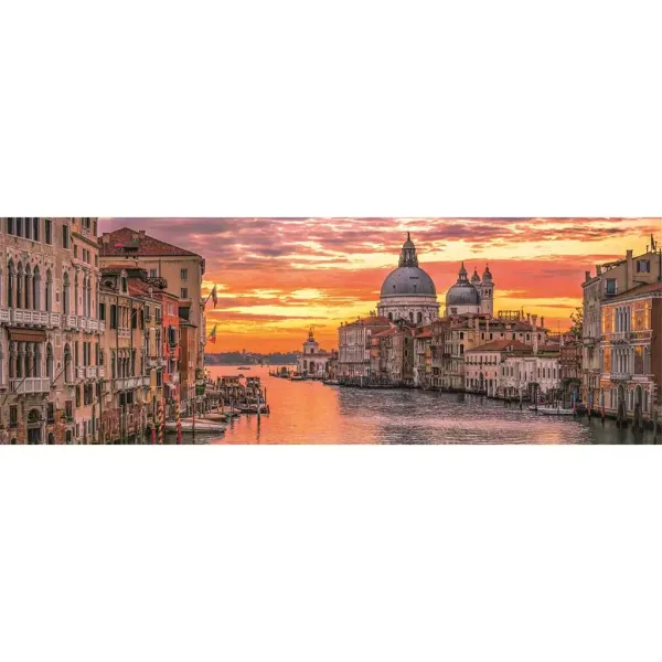 Canal Grande, Benátky 1000 dielikové HQC panoráma puzzle 98x33cm - Clementoni obrázok 2