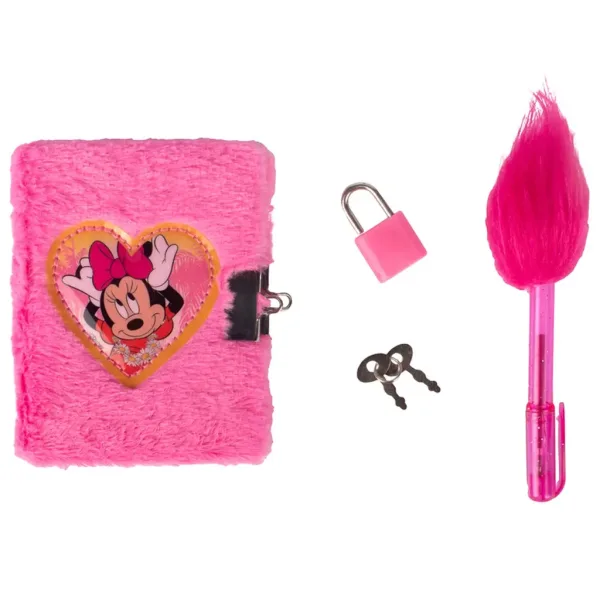 Canenco: Tajný plyšový denník Minnie Mouse s uzamykateľným a UV lampou obrázok 2
