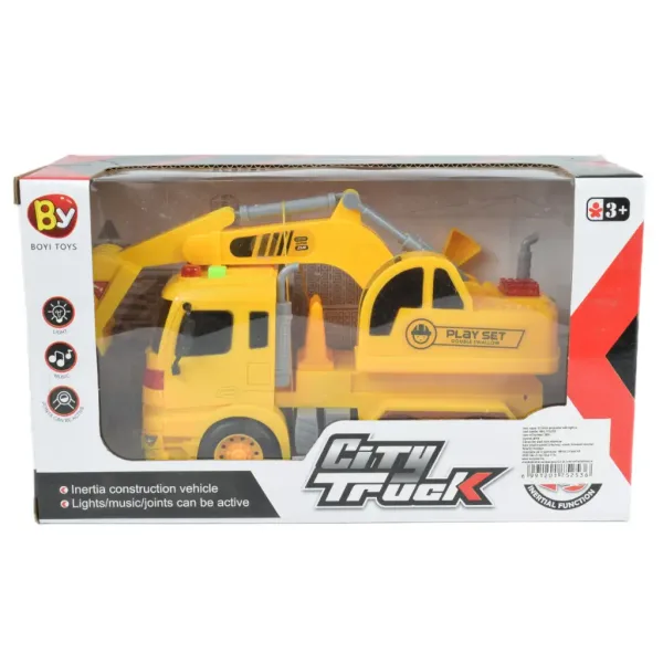 City Truck: Bágerový nákladný automobil so svetlom a zvukom 20cm obrázok 6