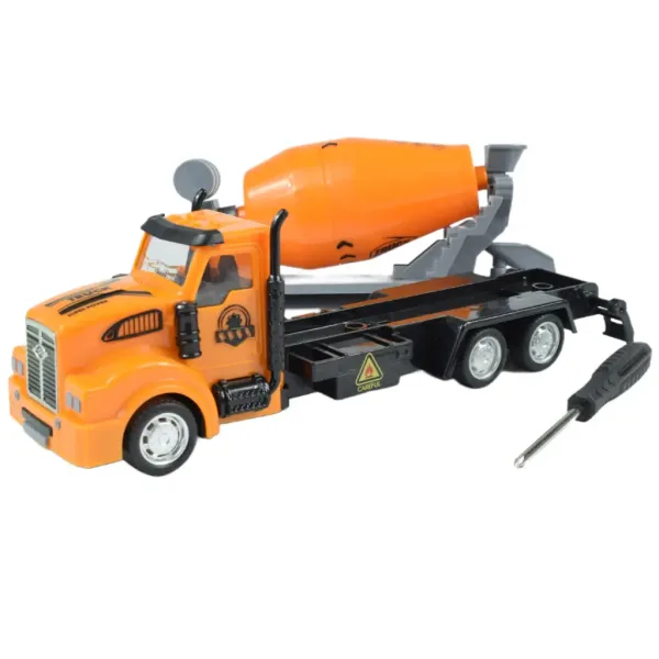 City Truck: Prepracovateľný nákladný automobil s kolesami na pružinách s označovacími tabuľkami pre stavebníctvo 19cm obrázok 6