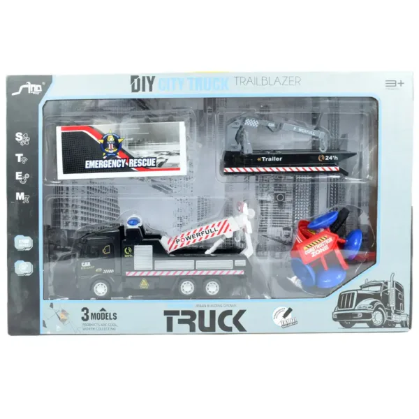 City Truck: Prispôsobiteľný nákladný automobil záchranného tímu na kolieskach s označovacími tabuľkami 19 cm obrázok 9