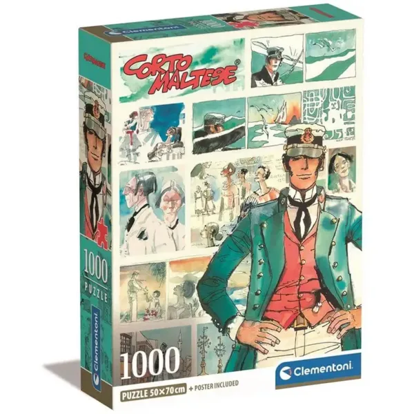 Corto Maltese komiksová HQC 1000-dielna puzzle s plagátom - Clementoni obrázok 1