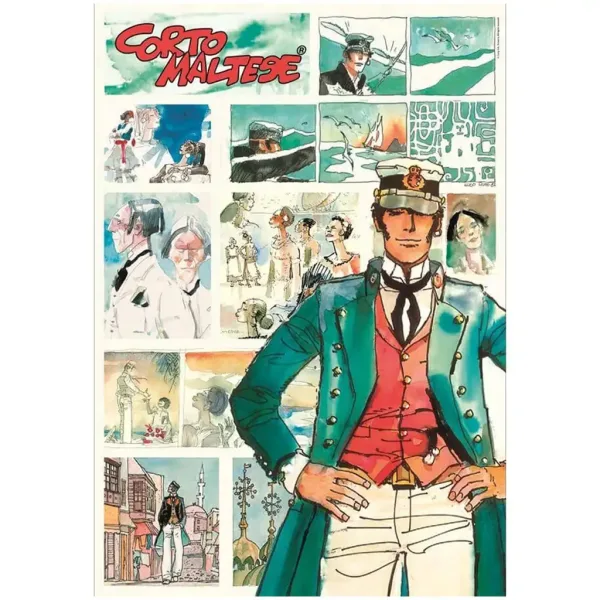 Corto Maltese komiksová HQC 1000-dielna puzzle s plagátom - Clementoni obrázok 2