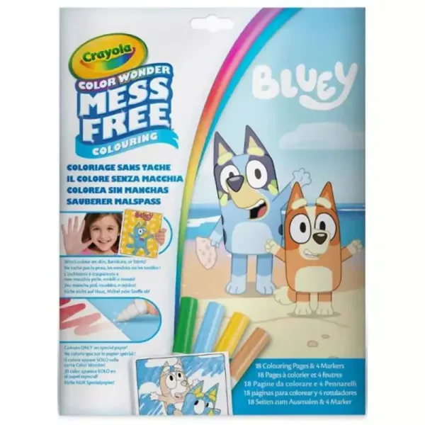 Crayola: Color Wonder - Bluey bezšmuhová omaľovánka v zložke obrázok 1
