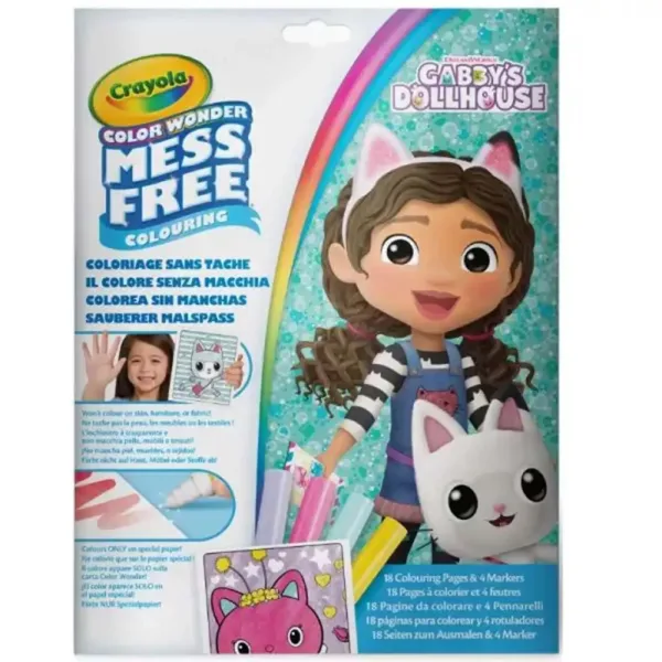 Crayola: Color Wonder - Gabi bábikový domček bezšmuhová omaľovánka v mape obrázok 1