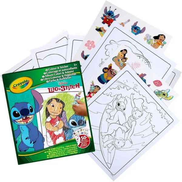 Crayola: Lilo & Stitch omaľovánka a zošit s nálepkami obrázok 2