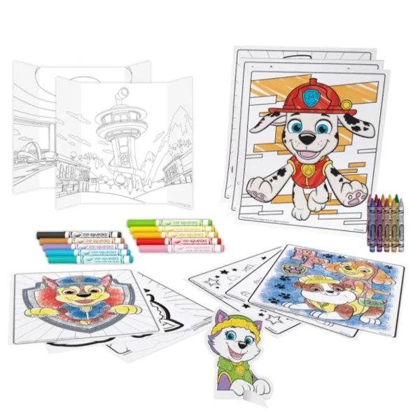 Crayola: Tlapková patrola 5 v 1, 60-dielna kreatívna omaľovánková sada obrázok 2