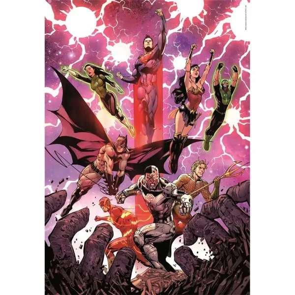 DC Comics: Liga spravodlivosti komiks puzzle 1000 dielikov Compact 50x70cm - Clementoni obrázok 2