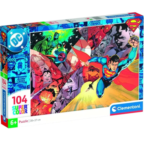 DC Comics Superman 104-dielne Supercolor puzzle - Clementoni obrázok 1