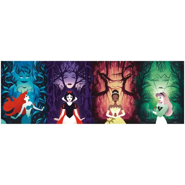 Disney - Disney princezné 1000-dielne panoramatické puzzle s plagátom - Clementoni obrázok 2