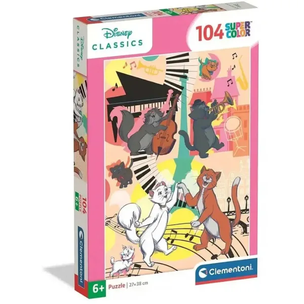 Disney Aristomačky 104-dielne Supercolor puzzle - Clementoni