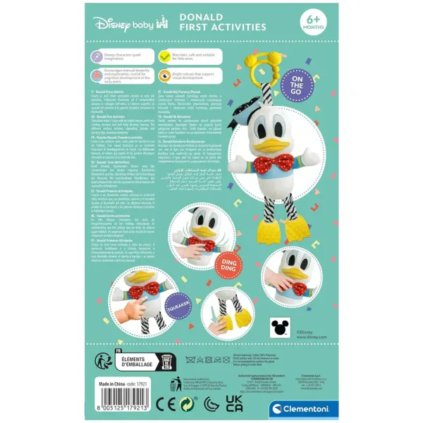 Disney+Donald+kačica+mäkká+plyšová+hračka+pre+bábätká+-+Clementoni obrázok 3