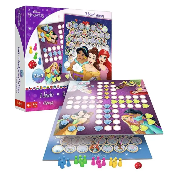 Disney+Princezné+2-v-1+stolová+hra%3A+Kto+sa+smeje+naposledy%3F+a+Hadí+a+rebríky+-+Trefl obrázok 3
