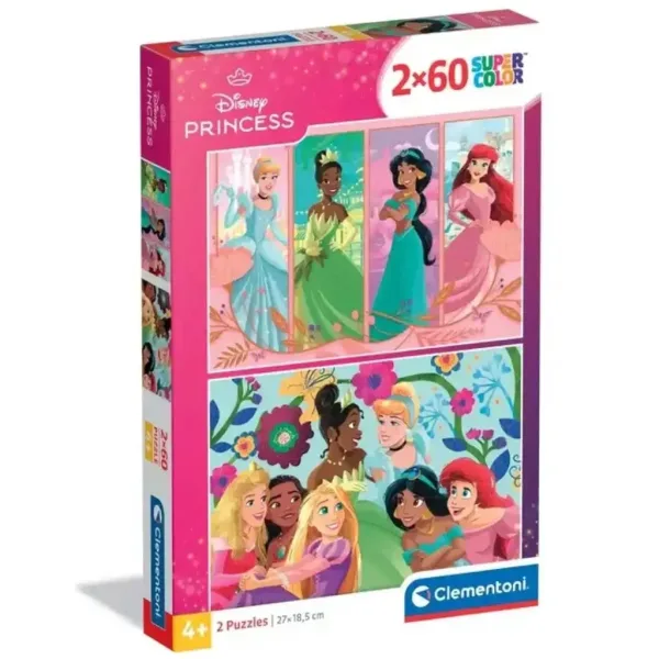 Disney+Princezné 2x60ks Supercolor puzzle - Clementoni obrázok 1