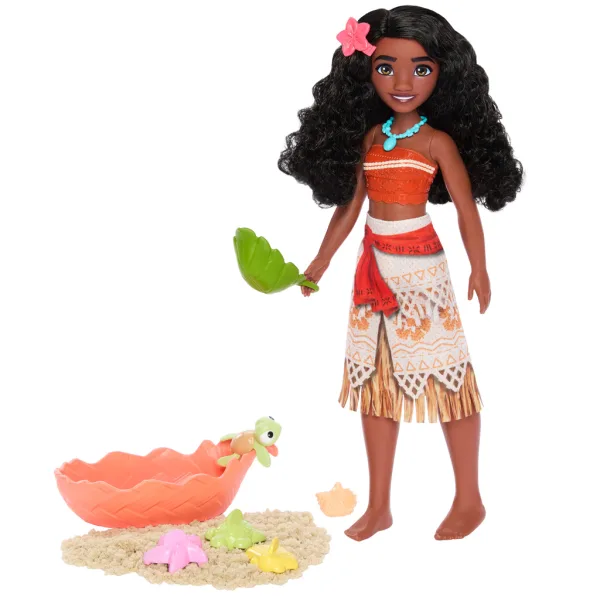 Disney Princezné: Vaiana 2 bábika plážový herný set s pieskom – Mattel obrázok 2