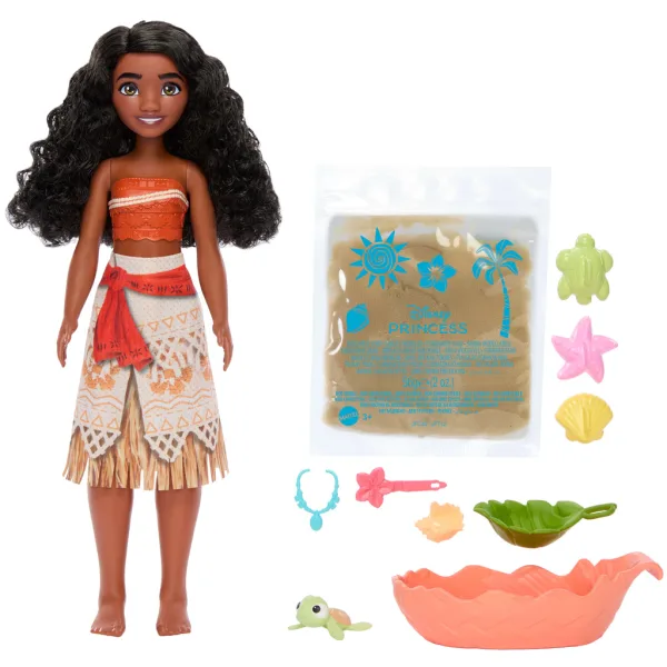 Disney Princezné: Vaiana 2 bábika plážový herný set s pieskom – Mattel obrázok 4