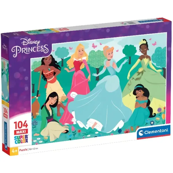 Disney+Princezné kamarátky 104-dielna maxi supercolor puzzle - Clementoni obrázok 1