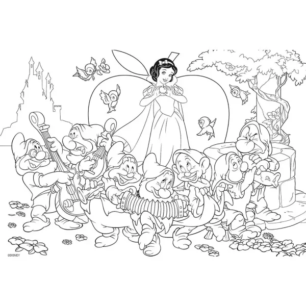 Disney Snehulienka 2 v 1 maxi 24-dielne puzzle a omaľovánka 70x50 cm - Lisciani obrázok 2