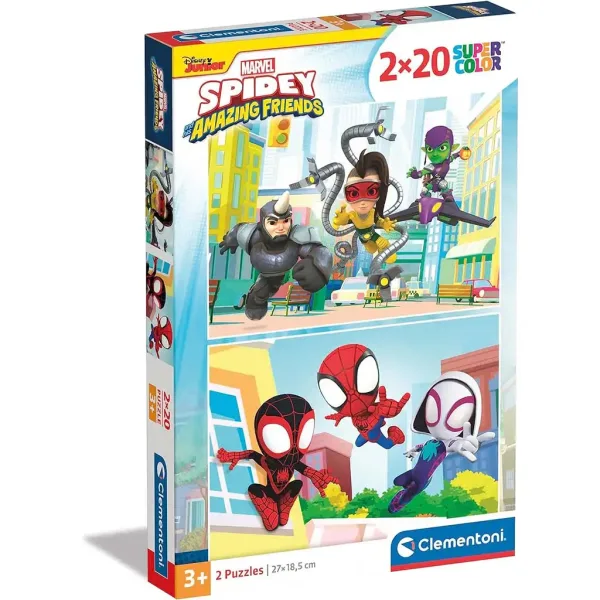 Disney Spidey 2x20 dielna Supercolor puzzle - Clementoni obrázok 1