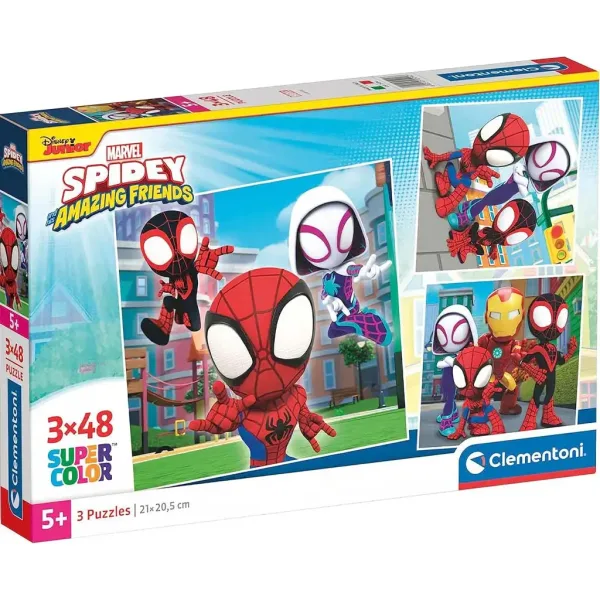 Disney Spidey 3x48ks Supercolor puzzle - Clementoni obrázok 1