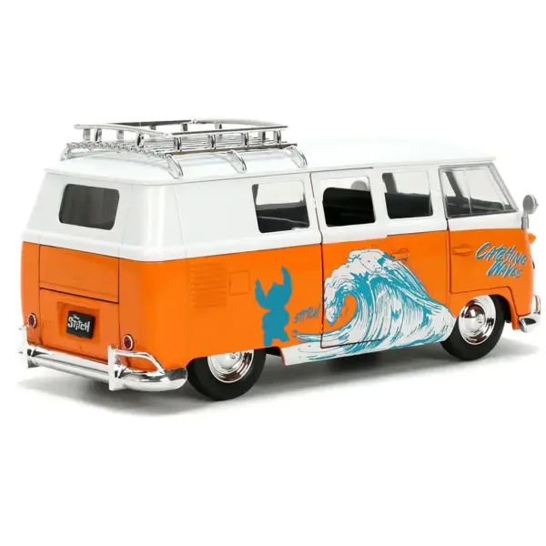 Disney Stitch – 1961 Volkswagen autobus s figúrkou Stitch, model auta 1/24 – Jada Toys obrázok 3
