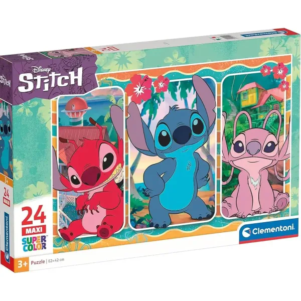 Disney Stitch 24 ks maxi supercolor puzzle - Clementoni obrázok 1
