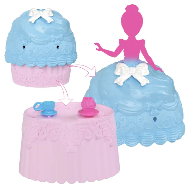 Disney princezné: Mini cupcake prekvapenie bábika 1 ks – Mattel obrázok 2