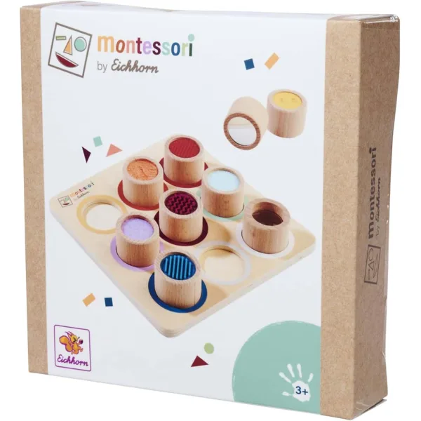 Eichhorn: Drevená Montessori senzorická párovacia sada valčekov – Hmatová vzdelávacia hračka - Simba Toys obrázok 1