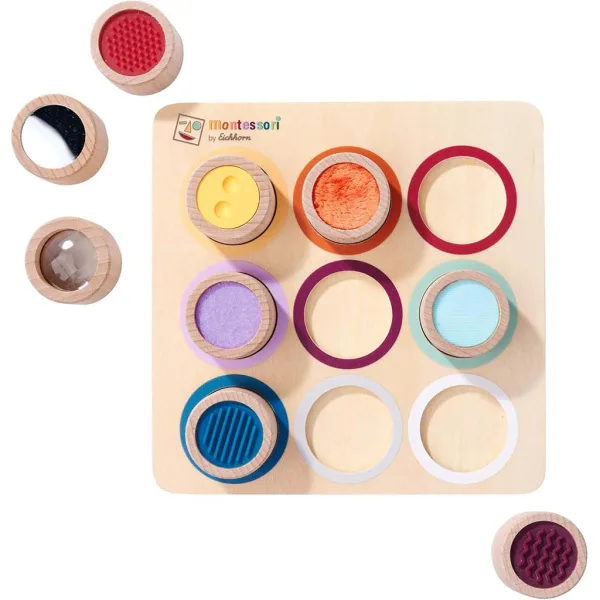 Eichhorn: Drevená Montessori senzorická párovacia sada valčekov – Hmatová vzdelávacia hračka - Simba Toys obrázok 2