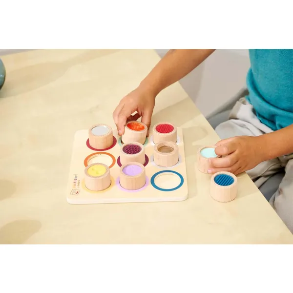 Eichhorn: Drevená Montessori senzorická párovacia sada valčekov – Hmatová vzdelávacia hračka - Simba Toys obrázok 3