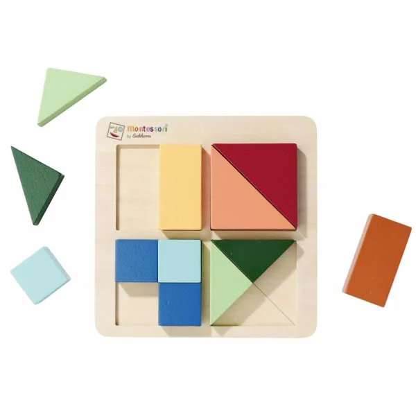 Eichhorn: Drevená Montessori skladačka farieb a tvarov – Logická hra pre malé rúčky - Simba Toys obrázok 2