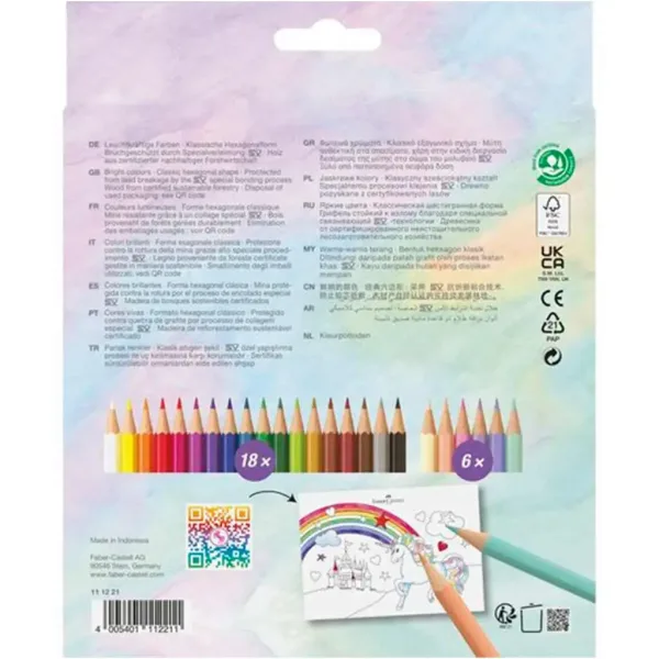 Faber-Castell: Sada farebných ceruziek s hradom 18+6ks obrázok 2