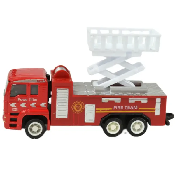 Fire Rescue Team: 4 kusová sada kovových hasičských áut. obrázok 3