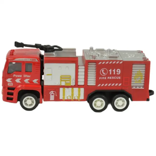 Fire Rescue Team: 4 kusová sada kovových hasičských áut. obrázok 7