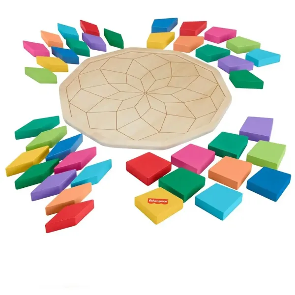 Fisher-Price: Drevená mandala na skladanie farieb - Mattel obrázok 2