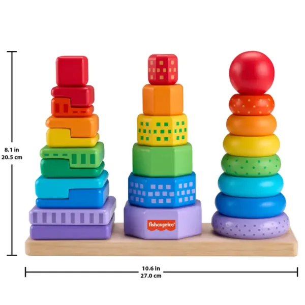 Fisher-Price Farebná triedička tvarov a stavebná pyramída - Mattel obrázok 2