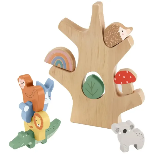 Fisher Price: Wood drevený balančný lesík - Mattel obrázok 2