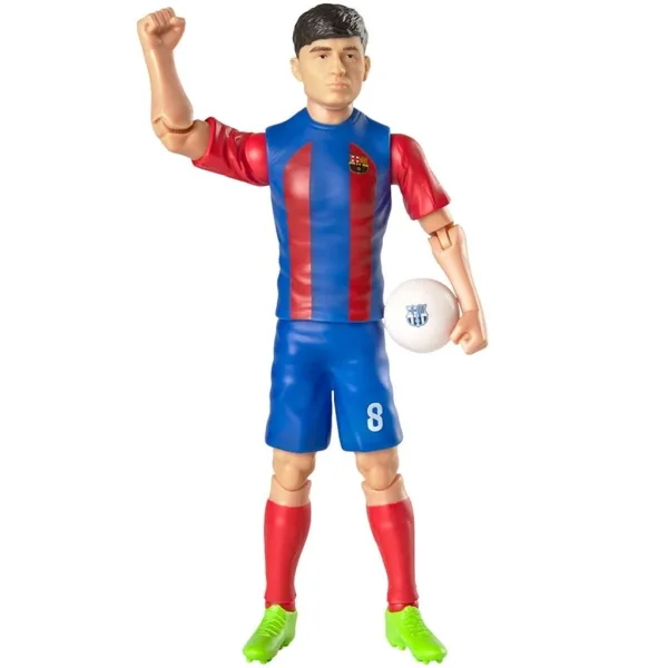 Futbalová akčná figúrka, 20 cm – FC Barcelona, Pedri s číslom 8 na drese obrázok 3