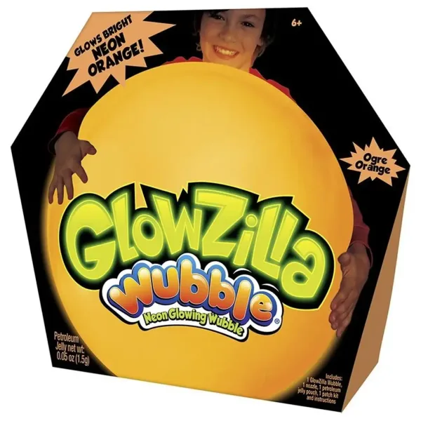 Glowzilla Wubble svietiaca bublinková lopta v neónovo oranžovej farbe 75 cm obrázok 1