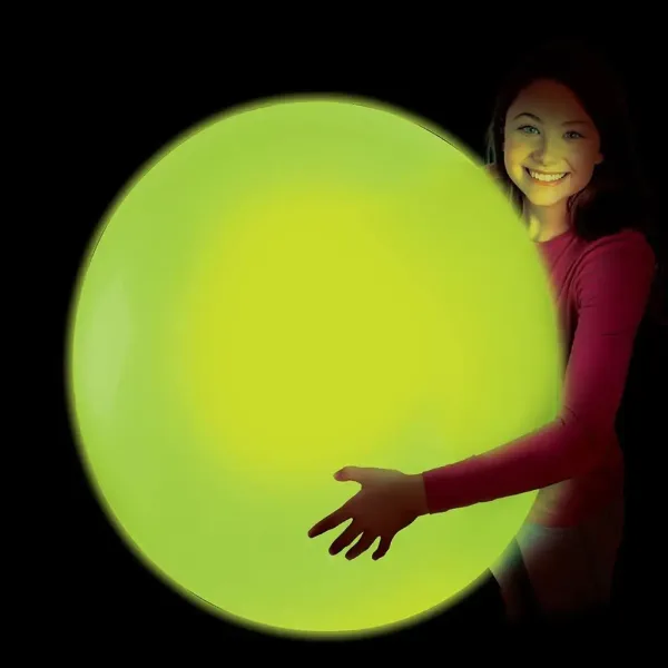 Glowzilla Wubble svietiaca bublinková lopta v neónovo zelenej farbe 75 cm obrázok 2