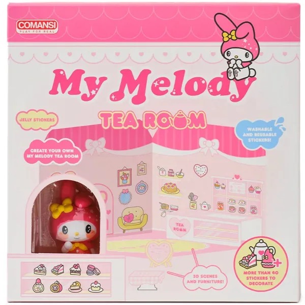 Hello Kitty: Figúrka My Melody Tea Room s domčekom na nalepovanie - Comansi obrázok 2