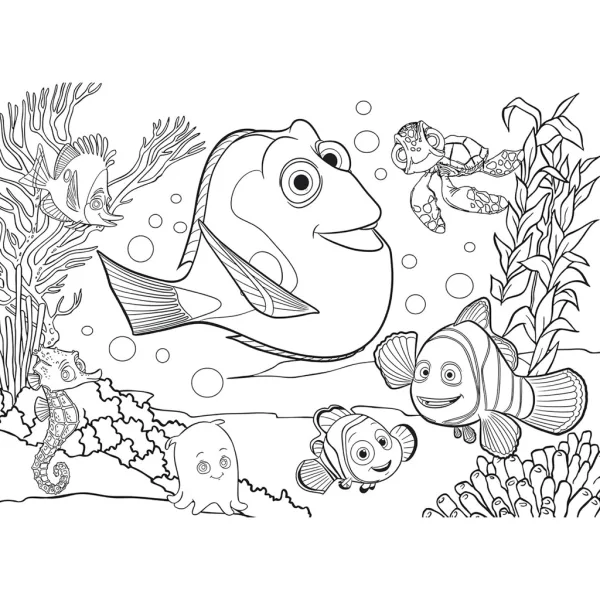 Hľadá sa Nemo 2 v 1 24-dielne Eco maxi puzzle a omaľovánka 70x50 cm - Lisciani obrázok 3