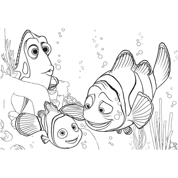 Hľadá sa Nemo 2 v 1 24-dielne puzzle a omaľovánka 50x35 cm - Lisciani obrázok 3