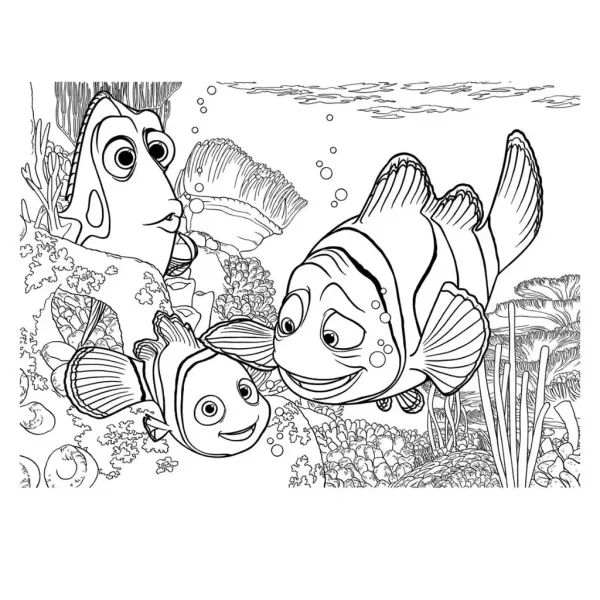 Hľadá sa Nemo 2 v 1 maxi 24-dielne puzzle a omaľovánka 70x50 cm – Lisciani obrázok 2