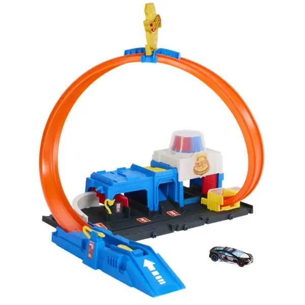 Hot Wheels City: Super policajná stanica s dráhovou súpravou a autíčkom - Mattel obrázok 2