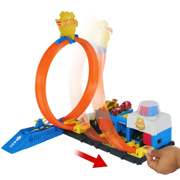 Hot Wheels City: Super policajná stanica s dráhovou súpravou a autíčkom - Mattel obrázok 3