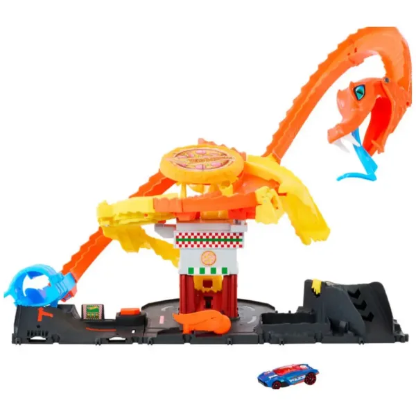 Hot Wheels City: Útok kobre na pizzériu dráha sada - Mattel obrázok 2