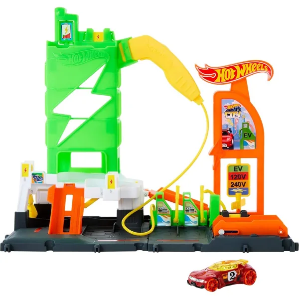 Hot Wheels: Mestská čerpacia stanica s dráhou a 1 malým autom - Mattel obrázok 6