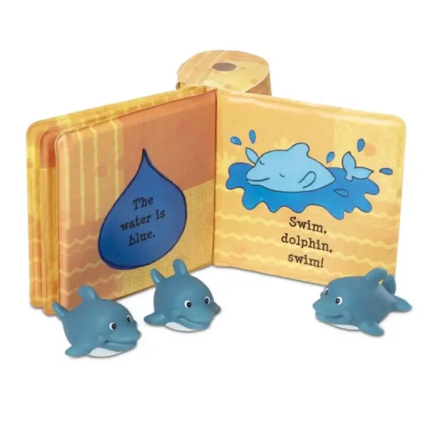 Hračka do kúpeľa: Vodotesná kniha, bábätká delfíny - Melissa & Doug obrázok 2